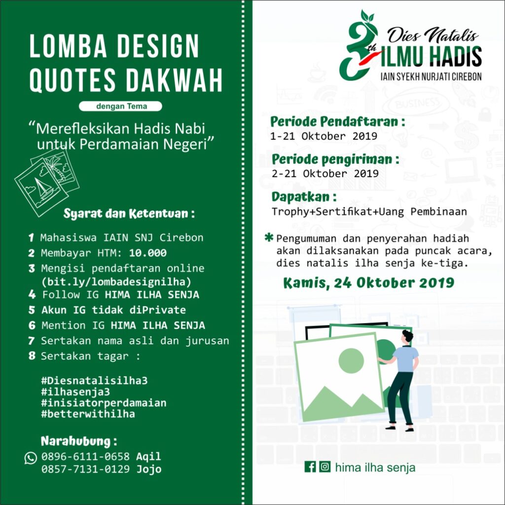 HIMA ILHA PROUDLY PRESENT_ DIES NATALIS ILMU HADIS KE-3.. Yuk Ikuti Perlombaannya..