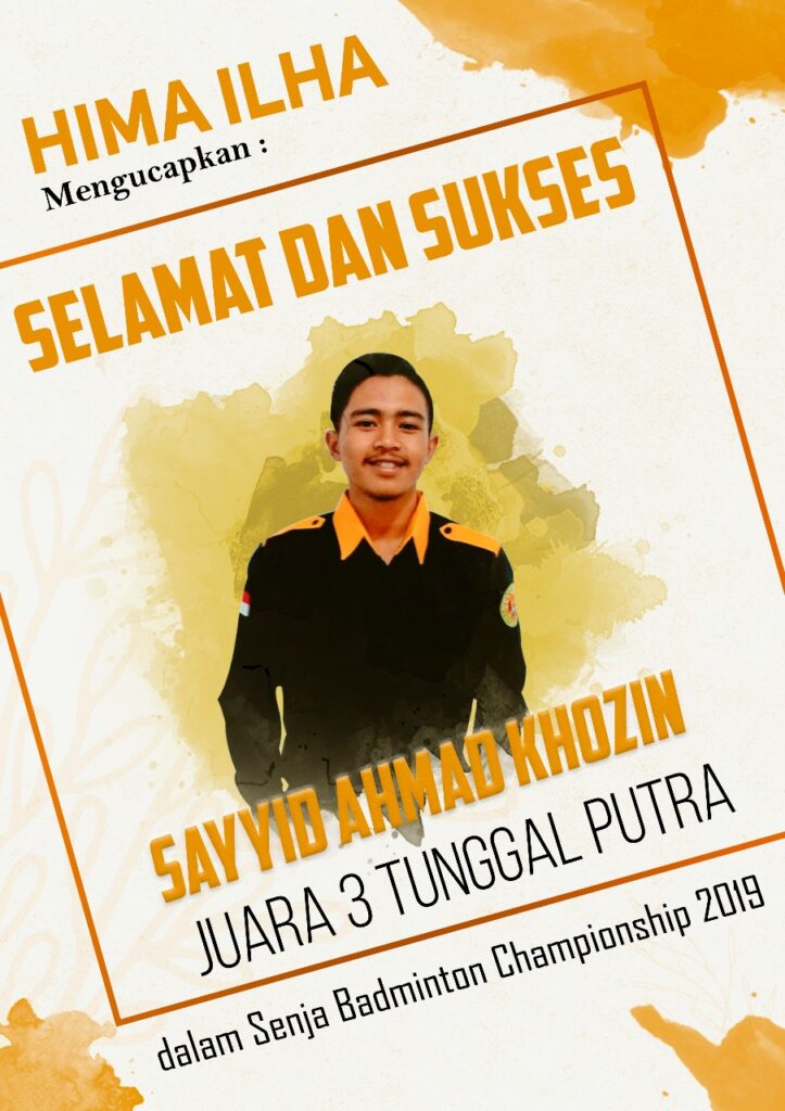 Mahasiswa ILHA Raih Juara 3 Tunggal Putra Badminton