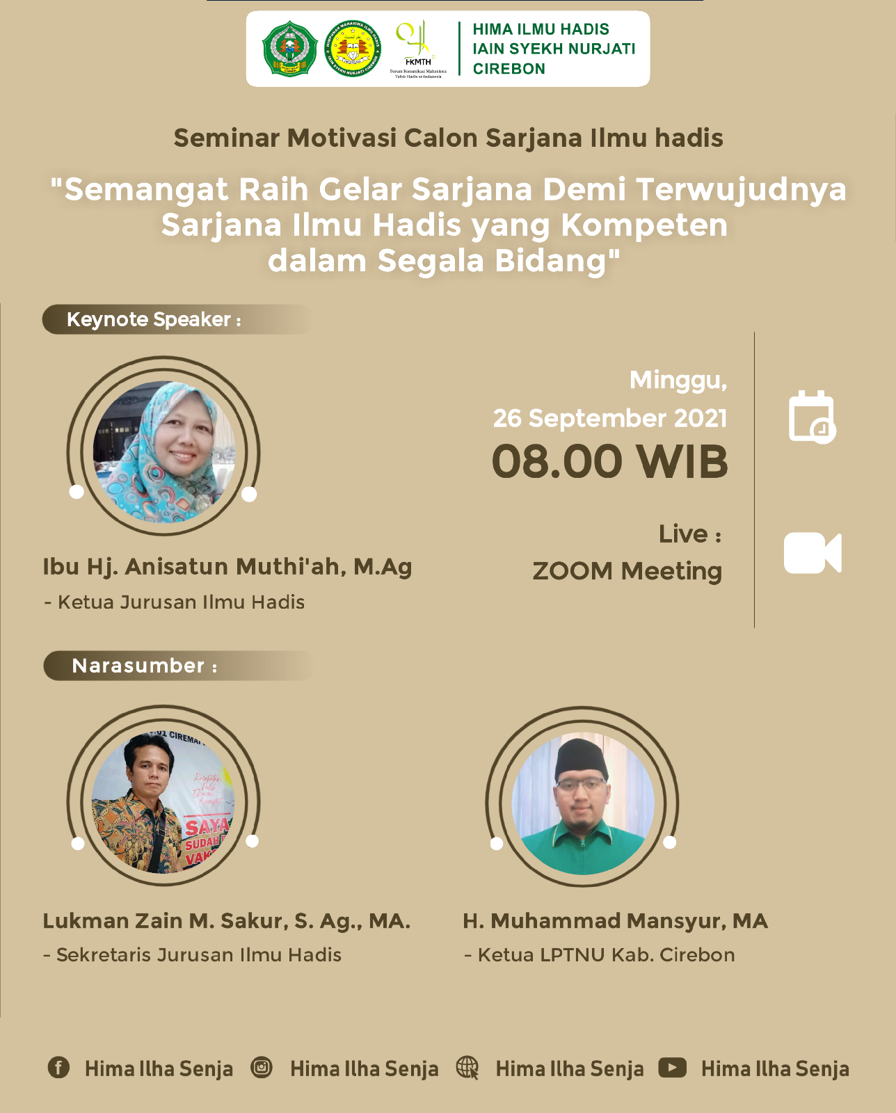 HIMA-ILHA Gelar Acara "Seminar Motivasi Calon Sarjana Ilmu Hadis"
