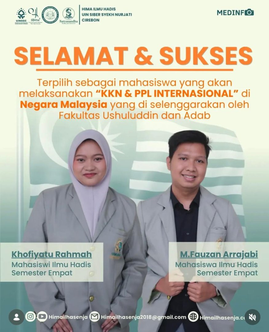 Mahasiswa Ilmu Hadis Terpilih Mengikuti KKN dan PPL Internasional di Malaysia